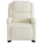 vidaXL Fauteuil de massage inclinable Crème Velours