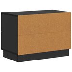 vidaXL Cabinet de chevet Noir 62 x 34 5 x 44 5 cm Bois d'ingénierie