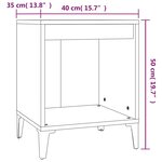 vidaXL Tables de chevet 2 Pièces Chêne sonoma 40x35x50 cm