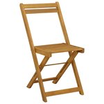 vidaXL Chaises de jardin pliantes 4 Pièces Naturel 40 x 53 x 80 cm