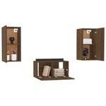 vidaXL Ensemble de meubles TV 3 Pièces Chêne marron Bois d'ingénierie