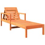 vidaXL Chaise longue cire marron 199 5x62x55 cm bois massif de pin