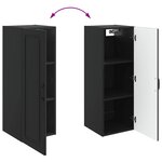 vidaXL Armoire Murale Noir 33 x 34 5 x 90 cm Bois d'ingénierie