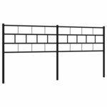 vidaXL Tête de lit de remplacement métal noir 160 cm