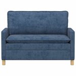 vidaXL Canapé Bleu 126 x 81 x 87 5 cm Polyester
