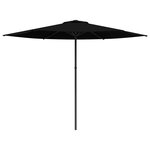 vidaXL Parasol de jardin 300 x 300 cm Polyester Rectangulaire Noir