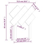 vidaXL Tête de lit Gris 72 5x3x81 cm Bois massif de pin