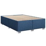 vidaXL Sommier à lattes de lit avec matelas Bleu 140x190 cm Tissu