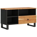 vidaXL Meuble TV 80x33x46 cm bois d'acacia solide et bois d'ingénierie