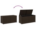 vidaXL Boîte de rangement de jardin marron 283L résine tressée