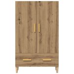 vidaXL Buffet chêne artisanal 70x31x115 cm bois d'ingénierie