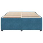 vidaXL Cadre de lit sans matelas bleu 140x200 cm velours