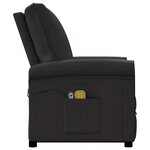 vidaXL Fauteuil de massage Noir Tissu