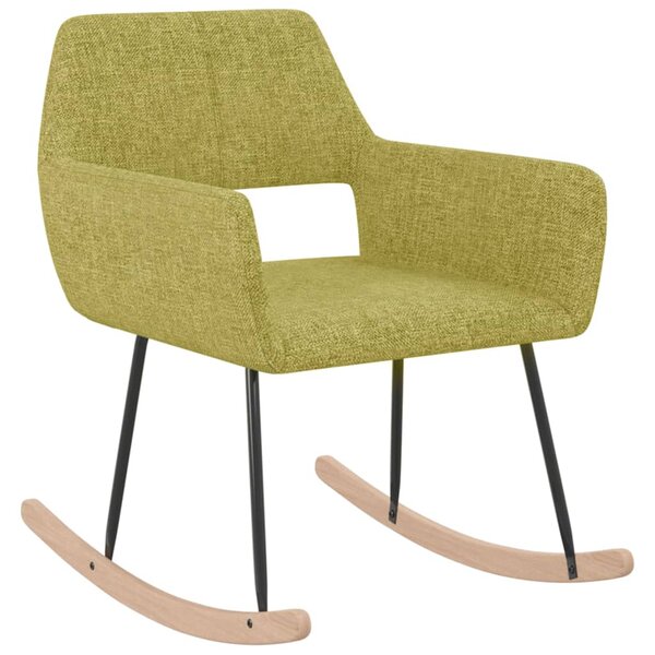 vidaXL Chaise à bascule Vert Tissu