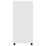 vidaXL Armoire à roulettes blanc 55x40x91 cm bois d’ingénierie