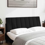 vidaXL Coussin de tête de lit noir 120 cm tissu