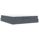vidaXL Cadre de lit avec matelas avec matelas 2 Pièces Gris Foncé Velours