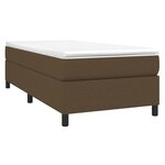 vidaXL Sommier à lattes de lit avec matelas Marron foncé 90x190 cm