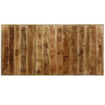 vidaXL Table à manger Bois de manguier massif et croix en acier 180 cm