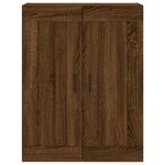 vidaXL Buffet haut Chêne marron 69 5x34x180 cm Bois d'ingénierie
