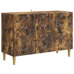 vidaXL Buffet Chêne fumé 89 x 34 5 x 60 cm Bois d'ingénierie