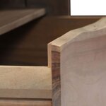 vidaXL Table basse Acacia massif Bord assorti 90x50x40 cm Gris