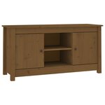 vidaXL Meuble TV Marron miel 103x36 5x52 cm Bois de pin massif