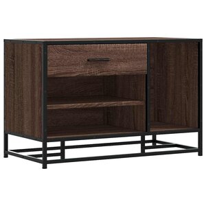 vidaXL Banc à chaussures chêne marron bois d'ingénierie et métal