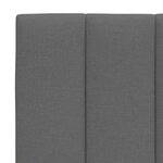 vidaXL Lit avec matelas gris foncé 140x200 cm tissu