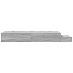 vidaXL Cadre de lit avec rangement Sonoma gris 226 5 x 75 x 31 5 cm