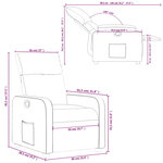 vidaXL Fauteuil inclinable Noir Tissu