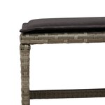 vidaXL Ensemble à manger de jardin coussins 13 Pièces gris résine tressée