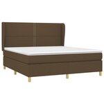vidaXL Sommier à lattes de lit avec matelas Marron foncé 180x200 cm