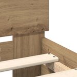 vidaXL Cadre de lit Chêne artisanal 75 x 190 cm Bois d'ingénierie