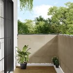 vidaXL Écran de balcon beige 120x700 cm 100  polyester oxford