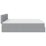 VidaXL Cadre de lit ottoman et matelas gris clair 180x200cm tissu