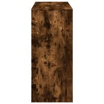vidaXL Table de bar avec étagère chêne fumé bois d'ingénierie