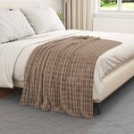 vidaXL Jeté Camel 150 x 130 cm Toison
