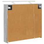 vidaXL Armoire Miroir de Salle de Bain Gris Sonoma 80 x 14.5 x 70 cm