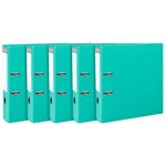 Lot De 5 Classeurs À Levier Intérieur Et Extérieur En Polypropylène - Dos De 80mm - Mécanique Prem'touch - Format À Classer A4 - Vert Clair - X 2 - Exacompta