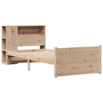 vidaXL Lit bibliothèque sans matelas 75x190 cm bois de pin massif