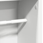 vidaXL Meuble de salle de bain avec porte-rouleau blanc 20 5x20x90 cm