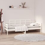 vidaXL Lit de jour Blanc Bois massif de pin 90x190 cm