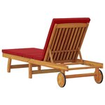 vidaXL Transat 1-personne Marron 63 x 199 x 85cm Bois d'acacia massif