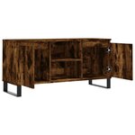 vidaXL Meuble TV chêne fumé 104x35x50 cm bois d'ingénierie