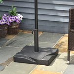 Pied de parasol base de lestage parasol carré dim. 41 5L x 41 5I x 35H cm poids net 20 Kg ciment HDPE noir