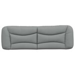vidaXL Coussin de tête de lit Hvar gris clair 160 cm tissu