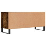 vidaXL Meuble TV chêne fumé 100x34 5x44 5 cm bois d'ingénierie