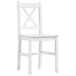 vidaXL Ensemble de salle à manger 7 Pièces Pinède Blanc