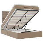 VidaXL Cadre de lit ottoman et matelas cappuccino 120x200cm similicuir